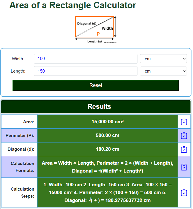 Area of a Rectangle Calculator - UScalculator.com