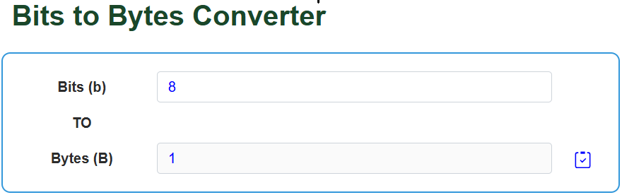 Bit/byte User Interface Bits to Bytes Converter - UScalculator.com