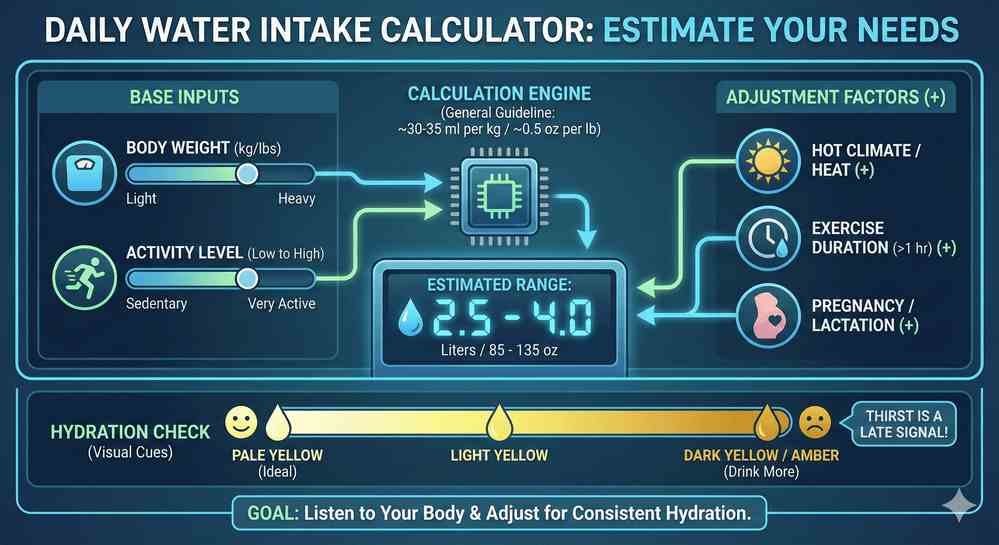 Daily Water Intake Calculator - UScalculator.com